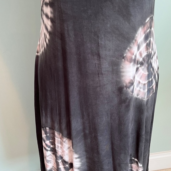NWT Deborah Viereck Black Tie-Dye Midi Dress - Picture 4 of 10